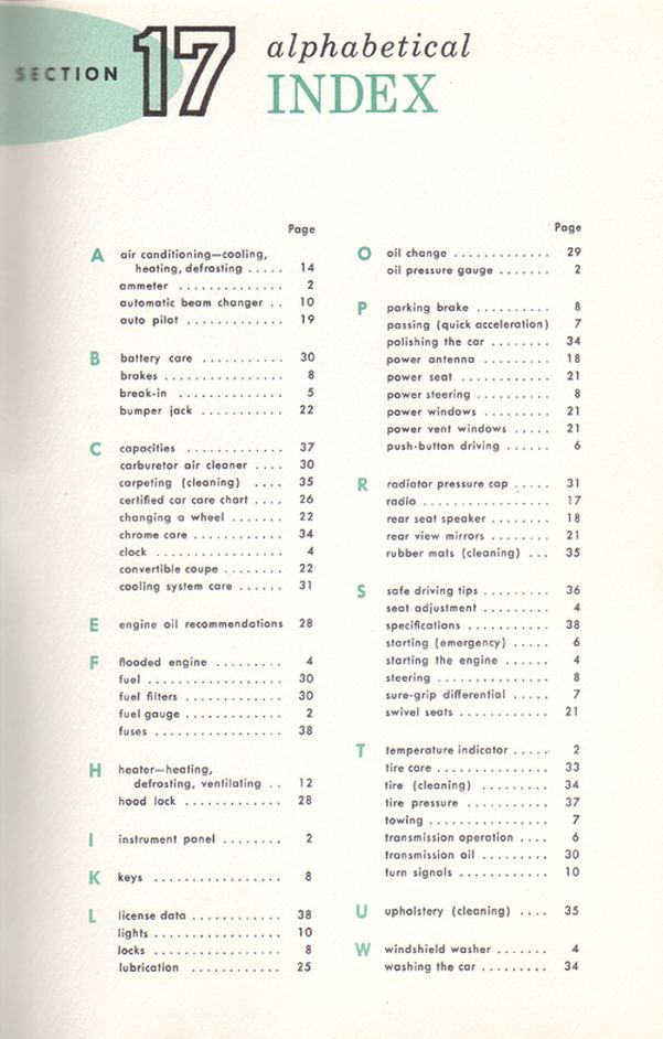 1960 Chrysler Imperial Owners Manual Page 17